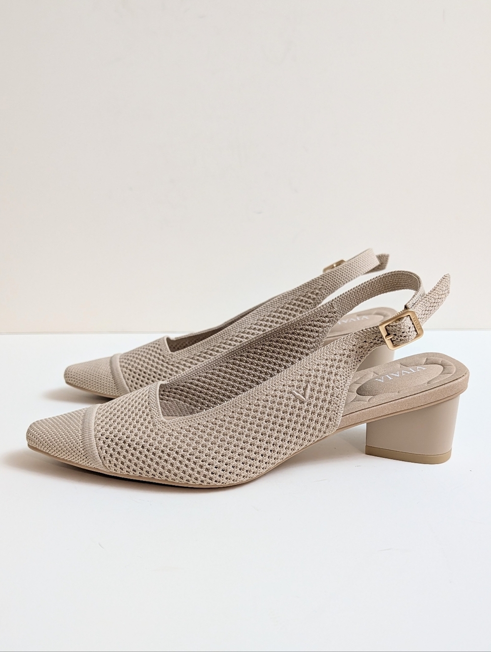 Vivaia Leah Pointed Toe Slingback Heels - Picture 2 of 5